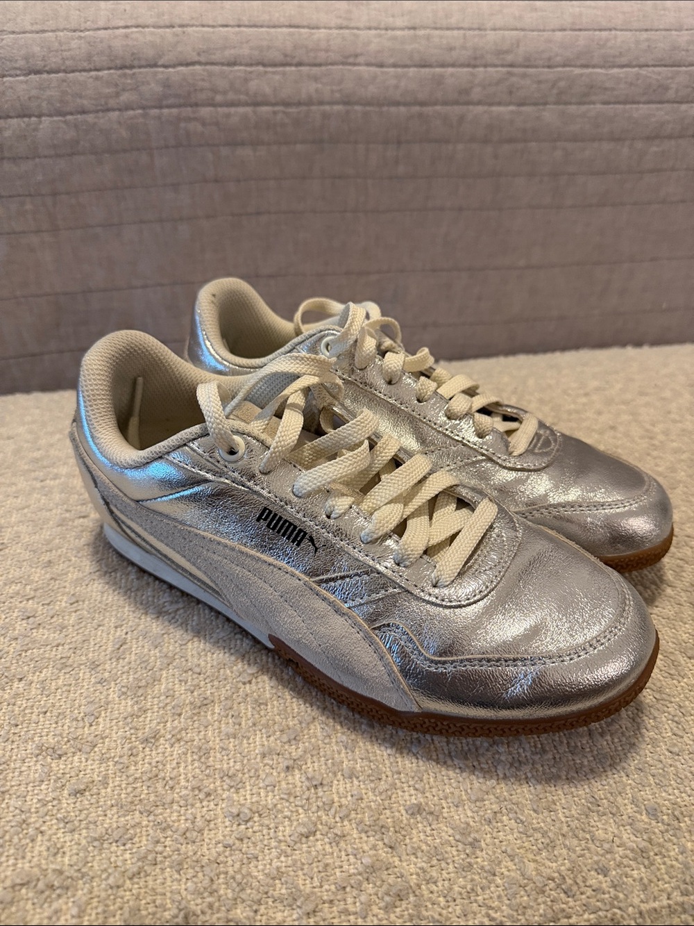 PUMA Women’s Silver Metallic Sneakers